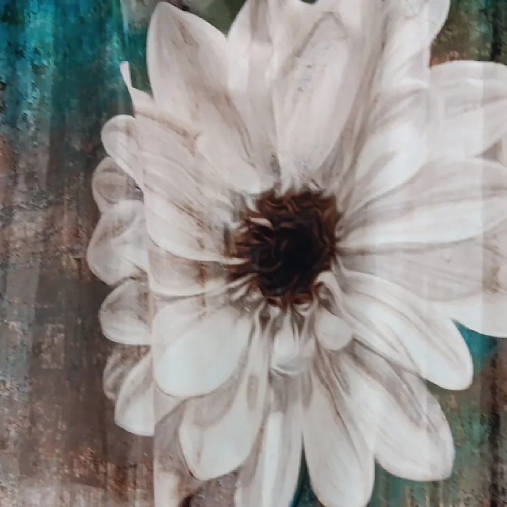 Shower Curtain Elegant White Flower Wall Art